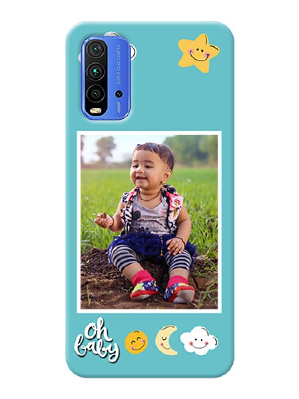 Custom Redmi 9 Power Personalised Phone Cases: Smiley Kids Stars Design