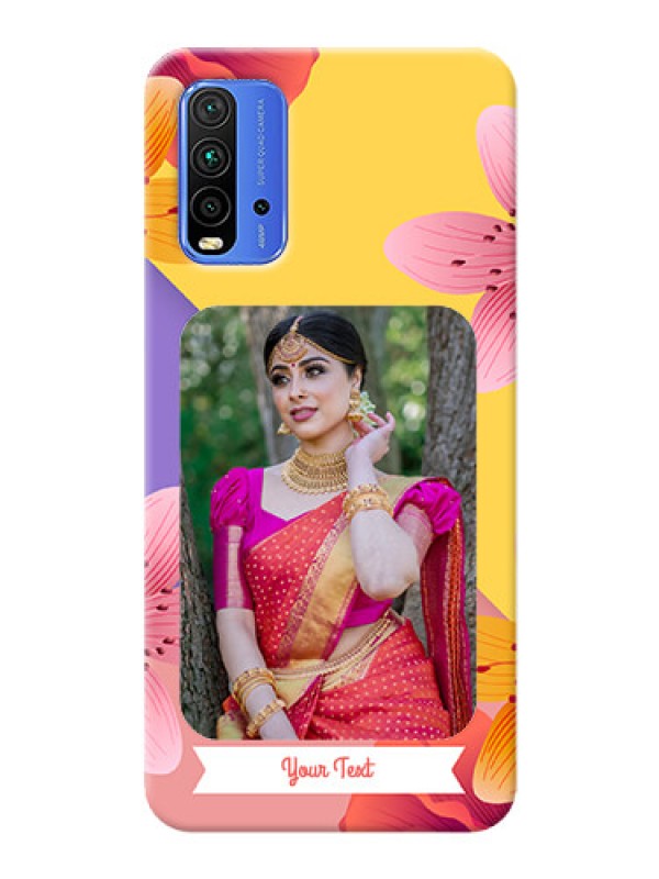 Custom Redmi 9 Power Mobile Covers: 3 Image With Vintage Floral Design
