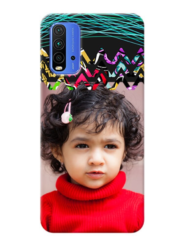 Custom Redmi 9 Power personalized phone covers: Neon Abstract Design
