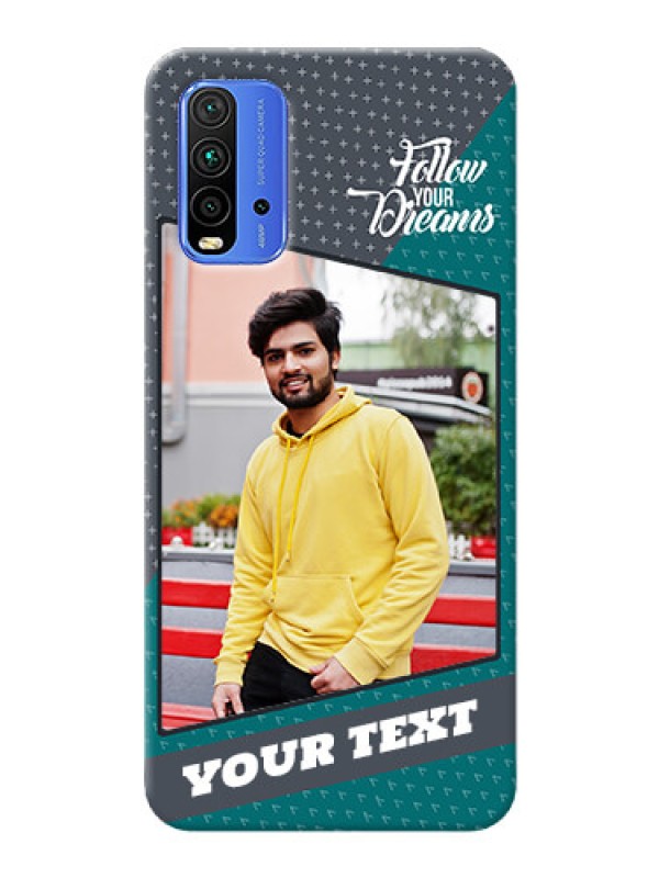 Custom Redmi 9 Power Back Covers: Background Pattern Design with Quote