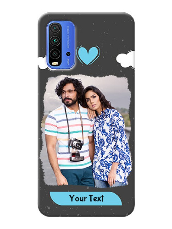 Custom Redmi 9 Power Mobile Back Covers: splashes with love doodles Design