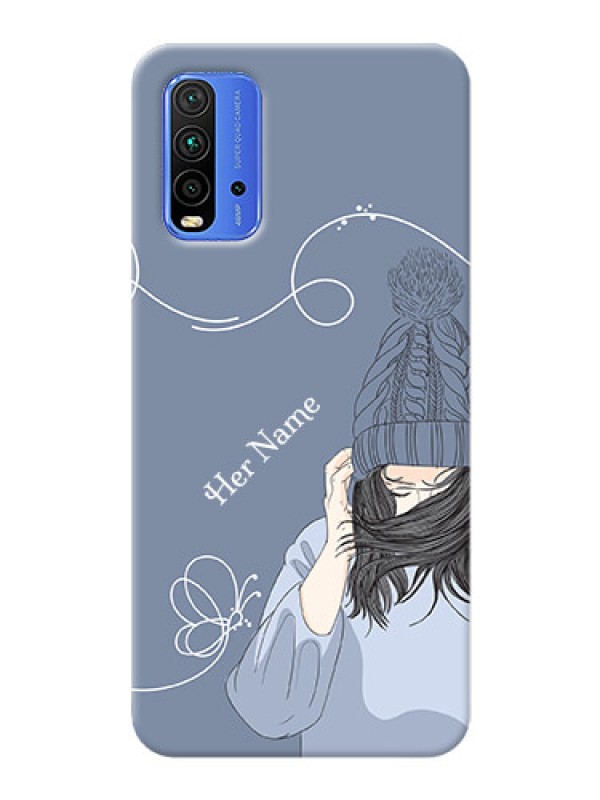 Custom Redmi 9 Power Custom Mobile Case with Girl in winter outfit Design