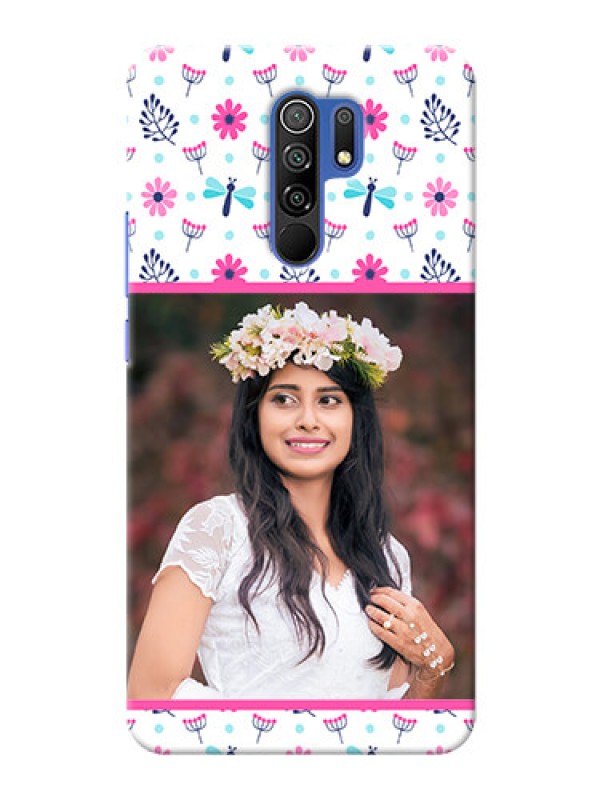 Custom Redmi 9 Prime Mobile Covers: Colorful Flower Design