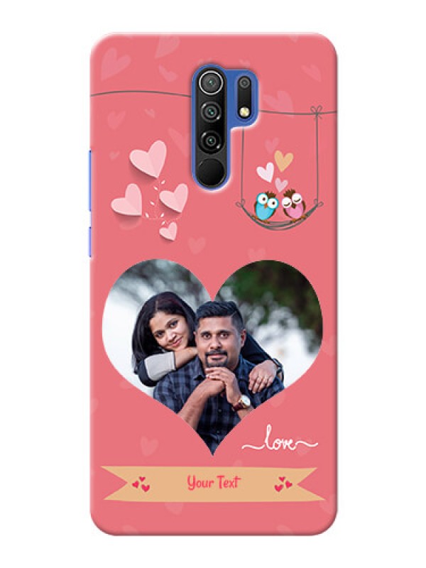 Custom Redmi 9 Prime custom phone covers: Peach Color Love Design 