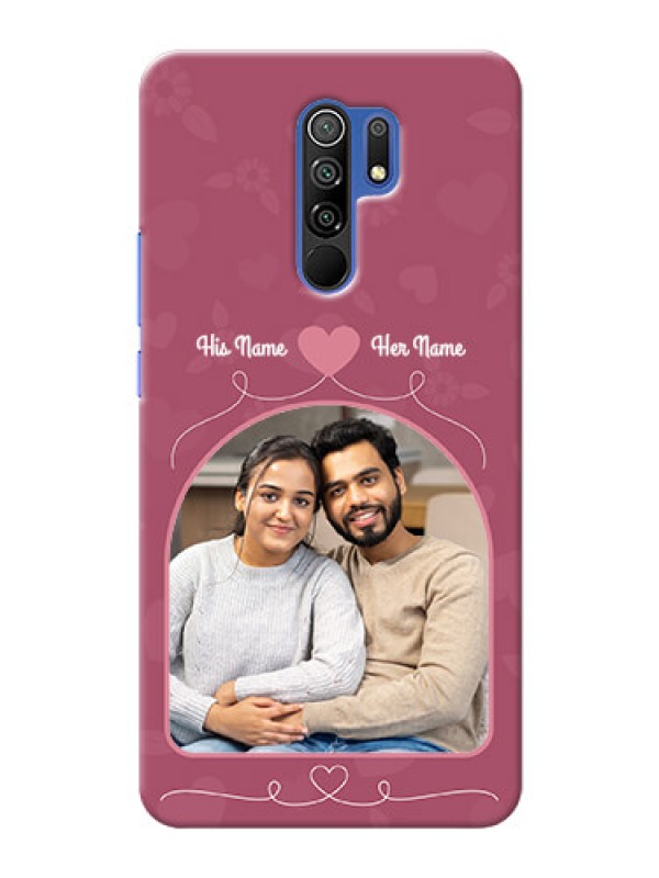 Custom Redmi 9 Prime mobile phone covers: Love Floral Design