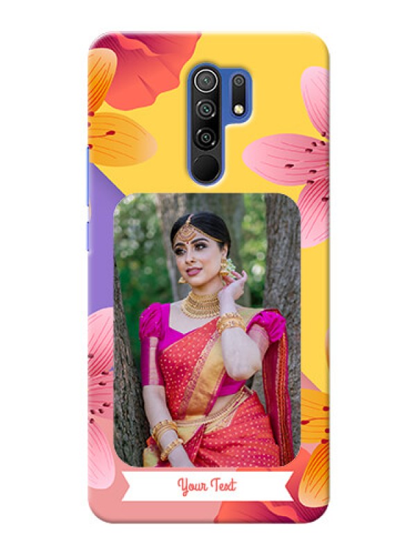 Custom Redmi 9 Prime Mobile Covers: 3 Image With Vintage Floral Design