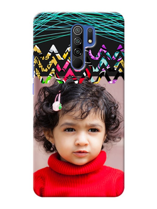 Custom Redmi 9 Prime personalized phone covers: Neon Abstract Design