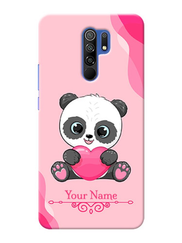 Custom Redmi 9 Prime Mobile Back Covers: Cute Panda Design
