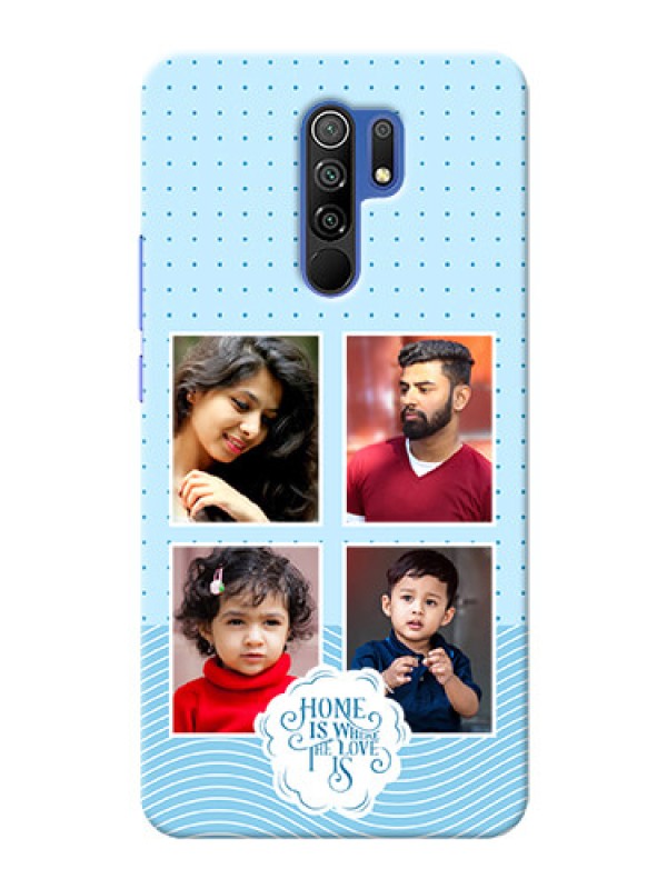 Custom Redmi 9 Prime Custom Phone Covers: Cute love quote with 4 pic upload Design