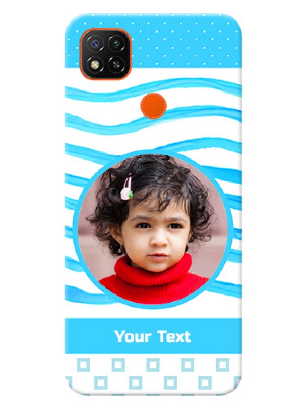 Custom Redmi 9 phone back covers: Simple Blue Case Design