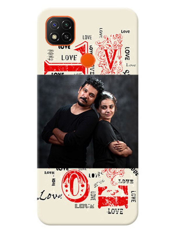 Custom Redmi 9 mobile cases online: Trendy Love Design Case