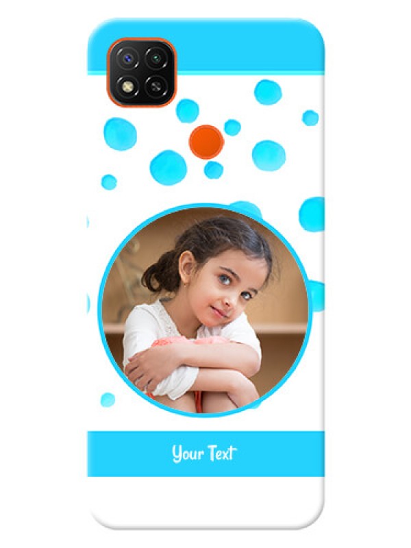 Custom Redmi 9 Custom Phone Covers: Blue Bubbles Pattern Design