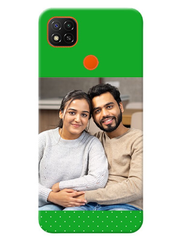Custom Redmi 9 Personalised mobile covers: Green Pattern Design