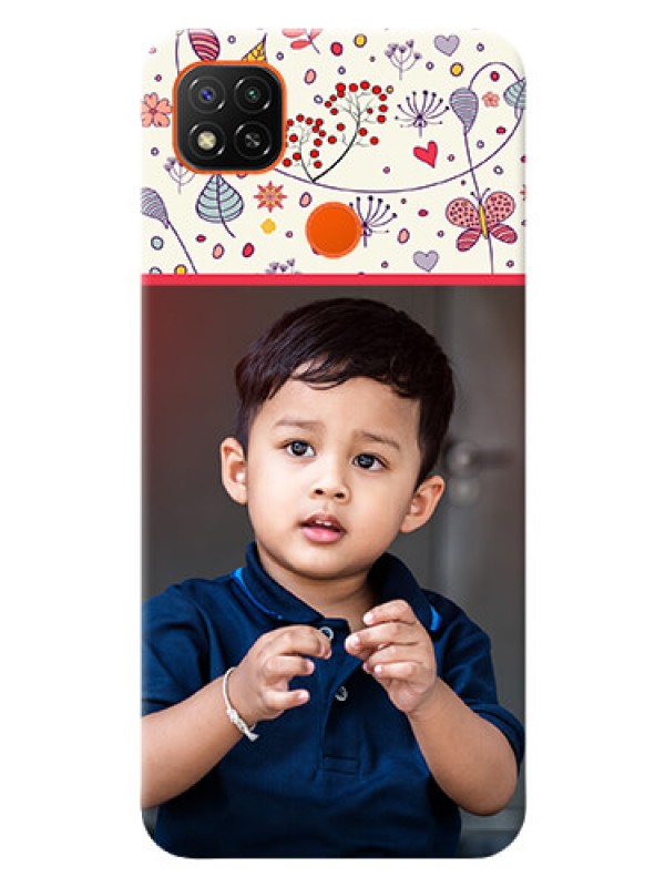 Custom Redmi 9 phone back covers: Premium Floral Design