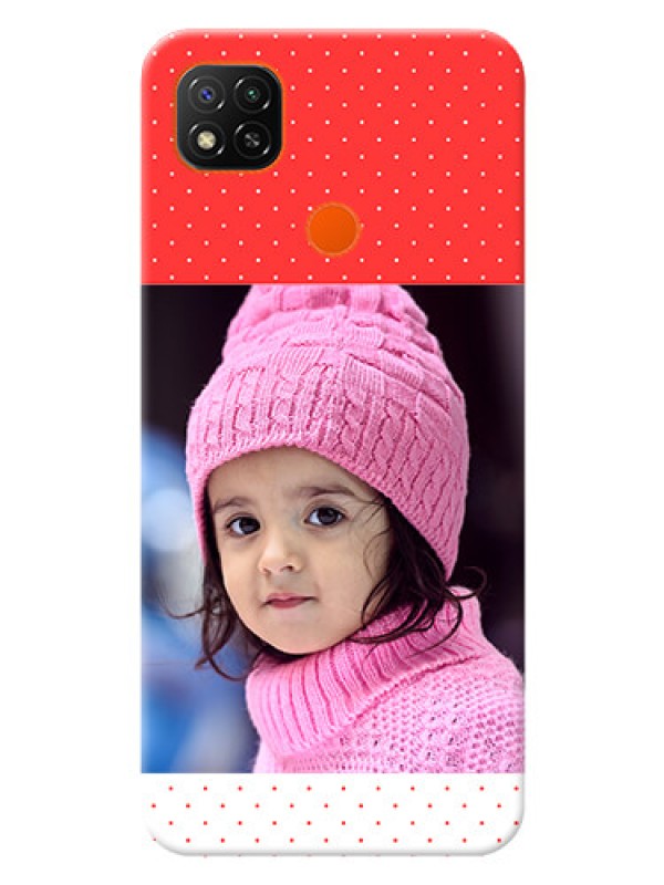 Custom Redmi 9 personalised phone covers: Red Pattern Design
