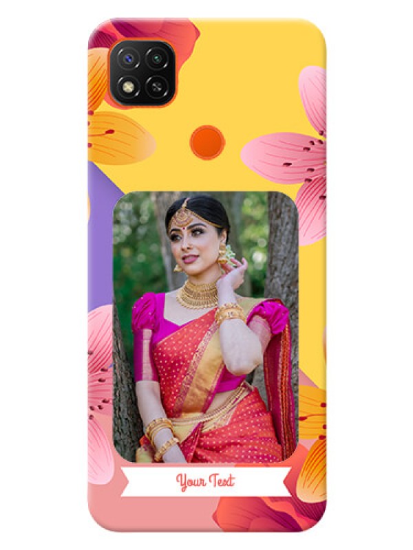Custom Redmi 9 Mobile Covers: 3 Image With Vintage Floral Design