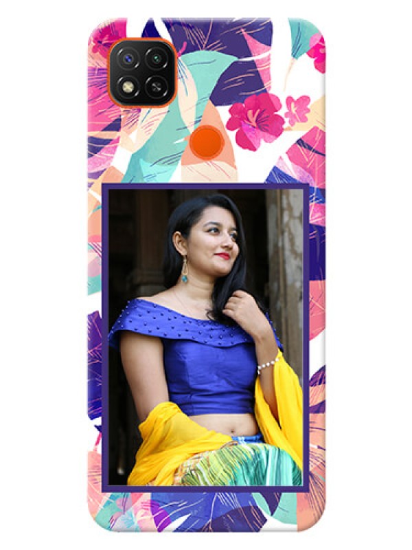 Custom Redmi 9 Personalised Phone Cases: Abstract Floral Design