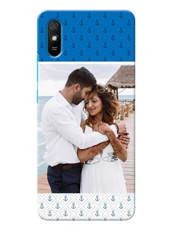 Custom Redmi 9A Sport Mobile Phone Covers: Blue Anchors Design