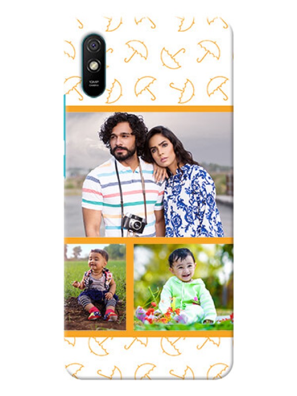 Custom Redmi 9A Sport Personalised Phone Cases: Yellow Pattern Design