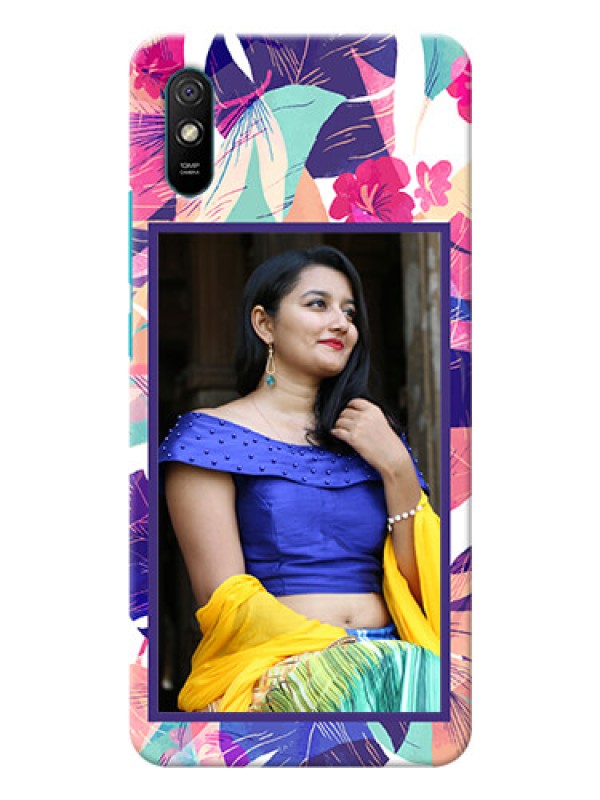 Custom Redmi 9A Sport Personalised Phone Cases: Abstract Floral Design