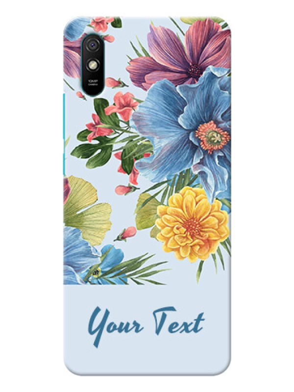 Custom Redmi 9A Sport Custom Phone Cases: Stunning Watercolored Flowers Painting Design