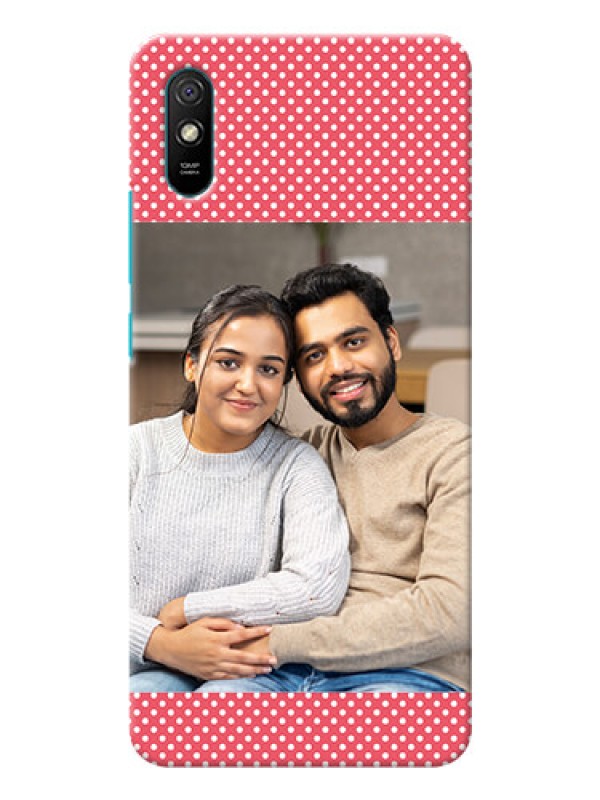 Custom Redmi 9A Custom Mobile Case with White Dotted Design