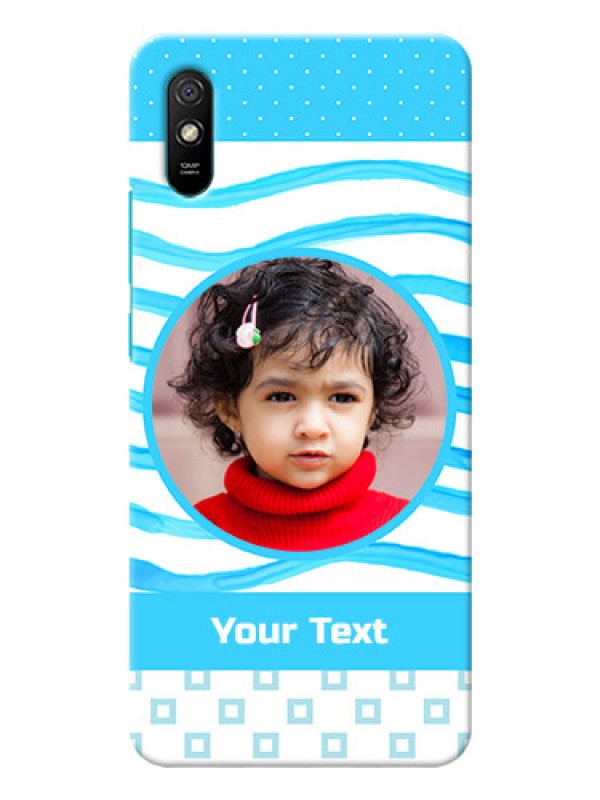Custom Redmi 9A phone back covers: Simple Blue Case Design