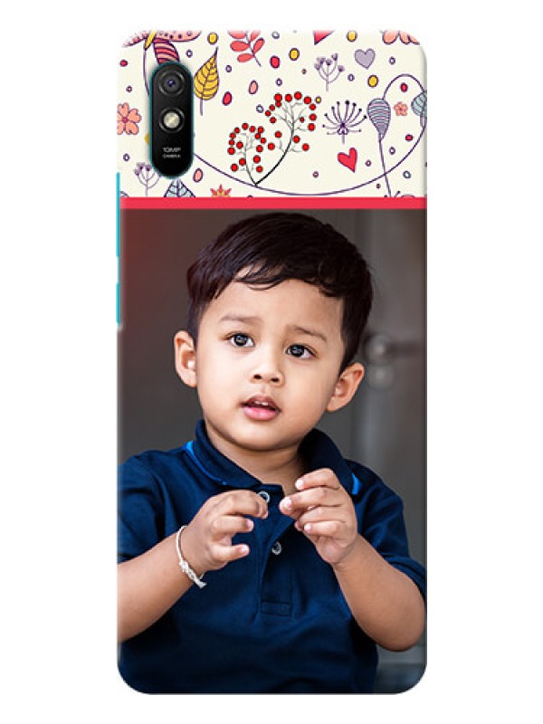 Custom Redmi 9A phone back covers: Premium Floral Design