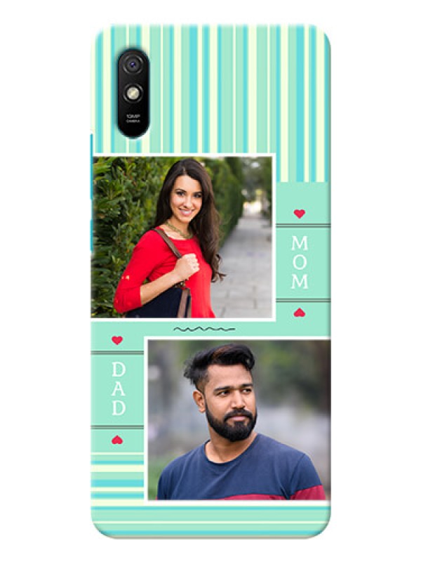 Custom Redmi 9A custom mobile phone covers: Mom & Dad Pic Design