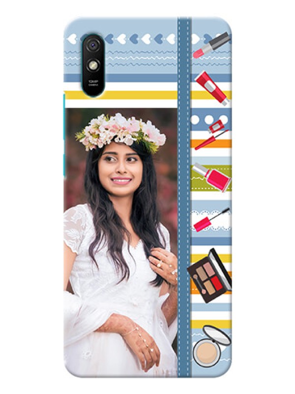 Custom Redmi 9A Personalized Mobile Cases: Makeup Icons Design