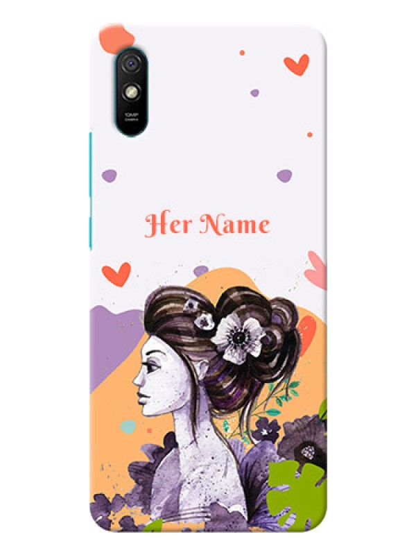 Custom Redmi 9A Custom Mobile Case with Woman And Nature Design