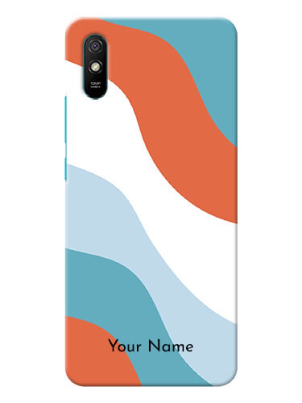 Custom Redmi 9A Mobile Back Covers: coloured Waves Design