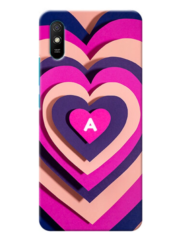 Custom Redmi 9A Custom Mobile Case with Cute Heart Pattern Design