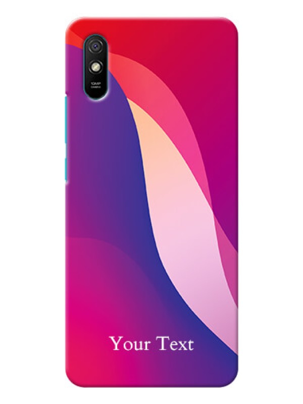 Custom Redmi 9A Mobile Back Covers: Digital abstract Overlap Design