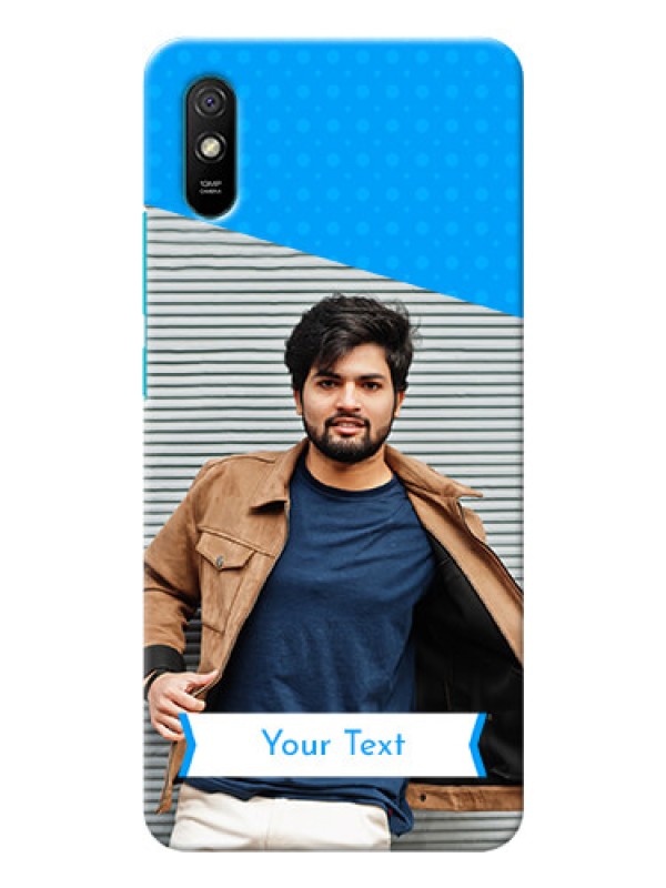 Custom Redmi 9i Sport Personalized Mobile Covers: Simple Blue Color Dotted Design
