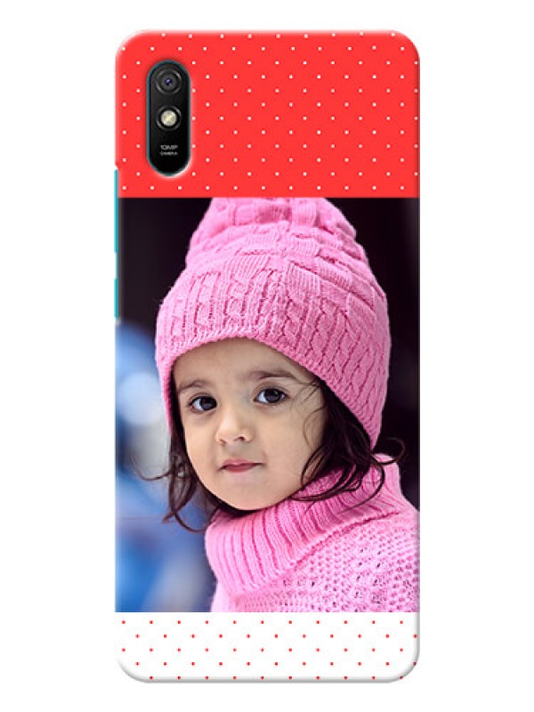 Custom Redmi 9i Sport personalised phone covers: Red Pattern Design