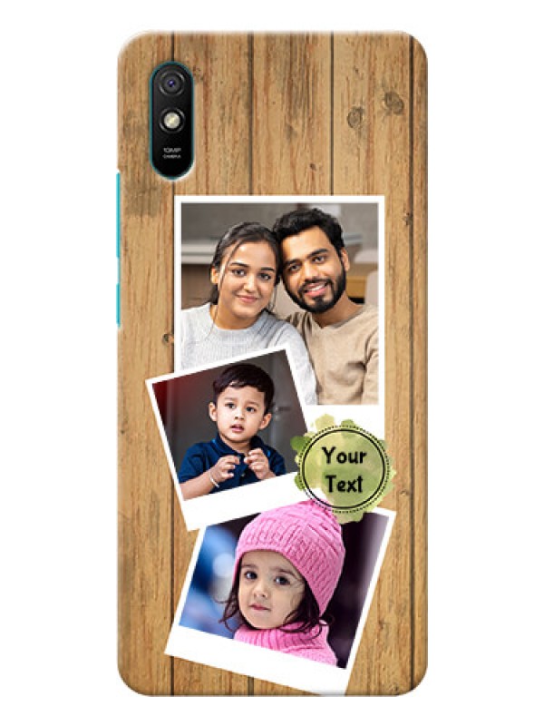 Custom Redmi 9i Sport Custom Mobile Phone Covers: Wooden Texture Design