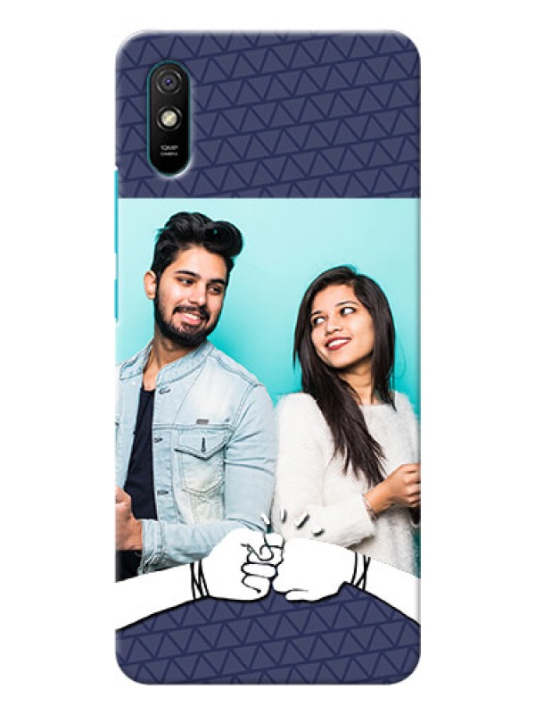 Custom Redmi 9i Sport Mobile Covers Online with Best Friends Design 