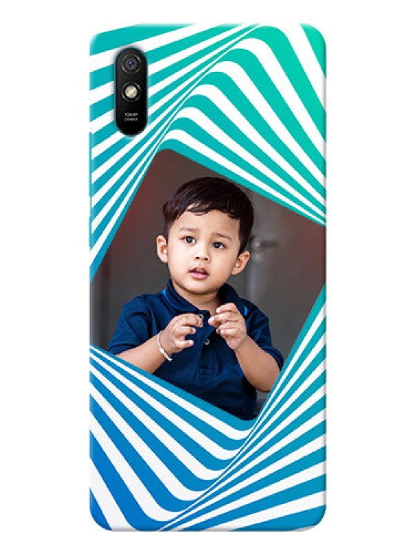 Custom Redmi 9i Sport Personalised Mobile Covers: Abstract Spiral Design