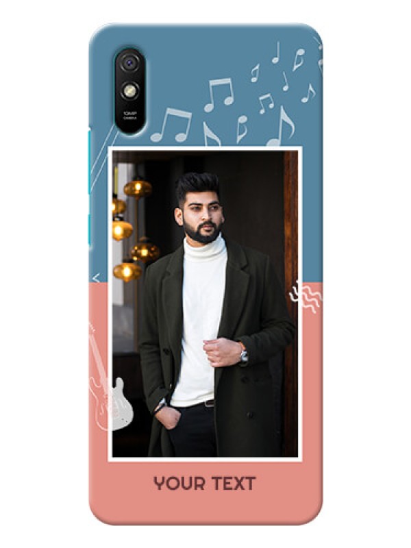 Custom Redmi 9i Sport Phone Back Covers with Color Musical Note Design