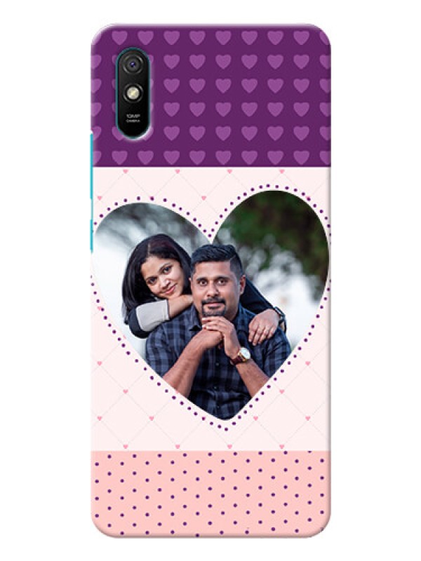 Custom Redmi 9I Mobile Back Covers: Violet Love Dots Design