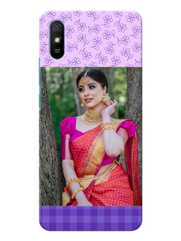 Custom Redmi 9I Mobile Cases: Purple Floral Design