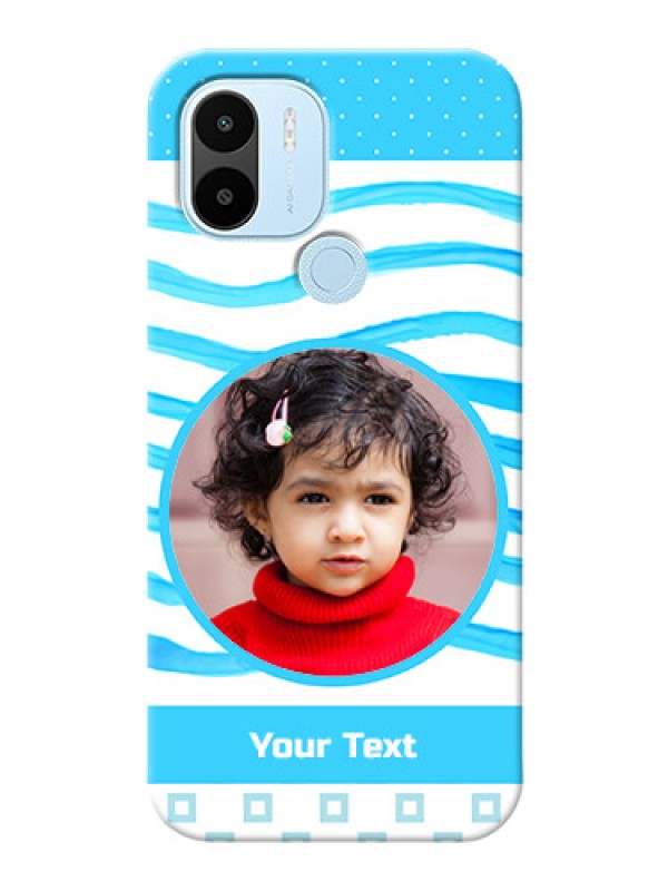 Custom Xiaomi Redmi A1 Plus phone back covers: Simple Blue Case Design