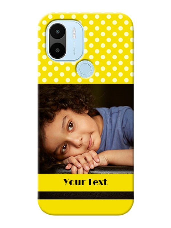 Custom Xiaomi Redmi A1 Plus Custom Mobile Covers: Bright Yellow Case Design