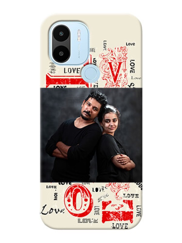 Custom Xiaomi Redmi A1 Plus mobile cases online: Trendy Love Design Case