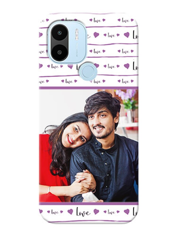 Custom Xiaomi Redmi A1 Plus Mobile Back Covers: Couples Heart Design