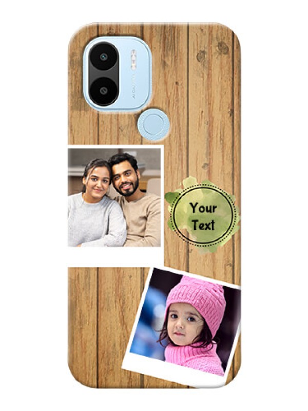 Custom Xiaomi Redmi A1 Plus Custom Mobile Phone Covers: Wooden Texture Design