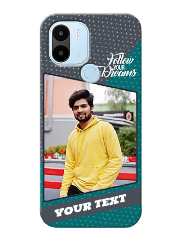 Custom Xiaomi Redmi A1 Plus Back Covers: Background Pattern Design with Quote
