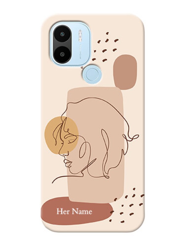 Custom Redmi A1 Plus Custom Phone Covers: Calm Woman line art Design