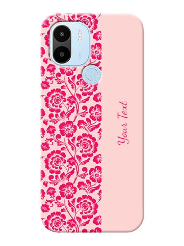 Custom Redmi A1 Plus Phone Back Covers: Attractive Floral Pattern Design